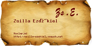 Zsilla Ezékiel névjegykártya